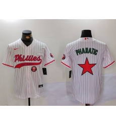 Men Philadelphia Phillies Phanatic White Red Cool Base Stitched Jersey 7