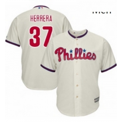 Mens Majestic Philadelphia Phillies 37 Odubel Herrera Replica Cream Alternate Cool Base MLB Jersey 