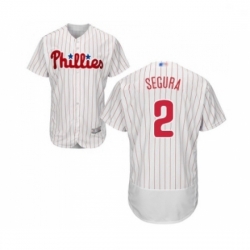 Mens Philadelphia Phillies 2 Jean Segura White Home Flex Base Authentic Collection Baseball Jersey