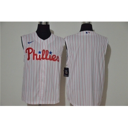 Phillies Blank White Nike Cool Base Sleeveless Jersey