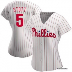 Women Philadelphia Phillies 5 Bryson Stott White Stitched Jersey