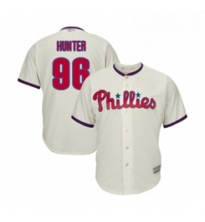 Youth Philadelphia Phillies 96 Tommy Hunter Replica Cream Alternate Cool Base Baseball Jersey 