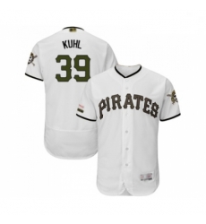 Mens Pittsburgh Pirates 39 Chad Kuhl White Alternate Authentic Collection Flex Base Baseball Jersey