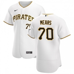 Pittsburgh Pirates 70 Nick Mears Men Nike White Home 2020 Authentic Player MLB Jersey