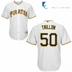 Youth Majestic Pittsburgh Pirates 50 Jameson Taillon Authentic White Home Cool Base MLB Jersey 