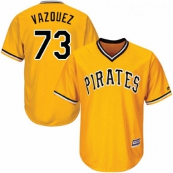 Youth Majestic Pittsburgh Pirates 73 Felipe Vazquez Replica Gold Alternate Cool Base MLB Jersey 