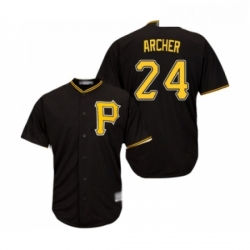 Youth Pittsburgh Pirates 24 Chris Archer Replica Black Alternate Cool Base Baseball Jersey 