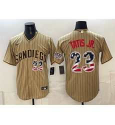Men San Diego Padres Fernando Tatis Jr Tan USA 250 Fourth of July Home Stitched Baseball Jersey Men San Diego Padres Fernando Tatis Jr Tan USA 250 Fourth of July Home Stitched Baseball Jersey
