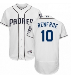 Mens Majestic San Diego Padres 10 Hunter Renfroe White Home Flex Base Authentic Collection MLB Jersey