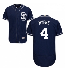 Mens Majestic San Diego Padres 4 Wil Myers Navy Blue Alternate Flex Base Authentic Collection MLB Jersey