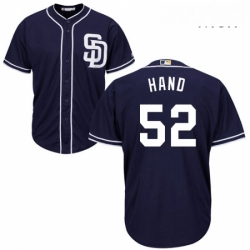 Mens Majestic San Diego Padres 52 Brad Hand Replica Navy Blue Alternate 1 Cool Base MLB Jersey 