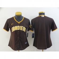 Women's San Diego Padres Blank Brown Baseball Jersey