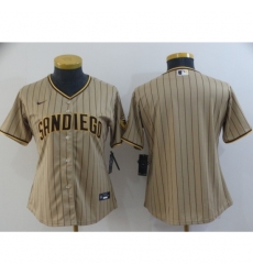 Women's San Diego Padres Blank Brown Jerseys