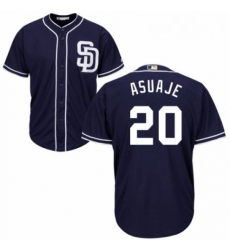 Youth Majestic San Diego Padres 20 Carlos Asuaje Authentic Navy Blue Alternate 1 Cool Base MLB Jersey 