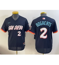 Youth San Diego Padres 2 Xander Bogaerts Obsidian 2026 City Connect Stadium Stitched Baseball Jersey Youth San Diego Padres 2 Xander Bogaerts Obsidian 2026 City Connect Stadium Stitched Baseball Jersey