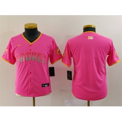 Youth San Diego Padres Blank Pink Stitched Baseball Jersey