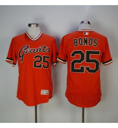 Men's 2018 San Francisco Giants #25 Barry Bonds Stitched Orange MLB Jersey