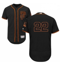 Mens Majestic San Francisco Giants 22 Will Clark Black Alternate Flex Base Authentic Collection MLB Jersey 