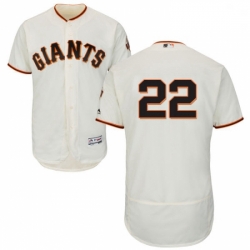 Mens Majestic San Francisco Giants 22 Will Clark Cream Home Flex Base Authentic Collection MLB Jersey