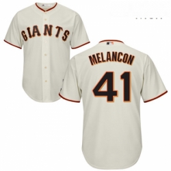 Mens Majestic San Francisco Giants 41 Mark Melancon Replica Cream Home Cool Base MLB Jersey