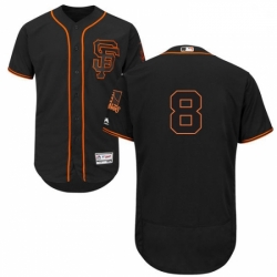 Mens Majestic San Francisco Giants 8 Hunter Pence Black Alternate Flex Base Authentic Collection MLB Jersey