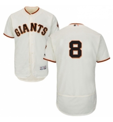 Mens Majestic San Francisco Giants 8 Hunter Pence Cream Home Flex Base Authentic Collection MLB Jersey