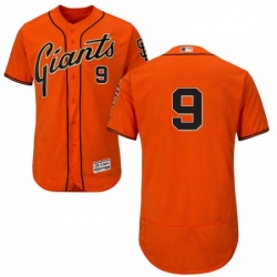 Mens Majestic San Francisco Giants 9 Brandon Belt Orange Alternate Flex Base Authentic Collection MLB Jersey