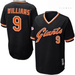 Mens Mitchell and Ness San Francisco Giants 9 Matt Williams Authentic Black Throwback MLB Jersey