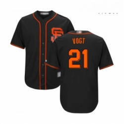 Mens San Francisco Giants 21 Stephen Vogt Replica Black Alternate Cool Base Baseball Jersey 