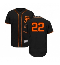 Mens San Francisco Giants 22 Yangervis Solarte Black Alternate Flex Base Authentic Collection MLB Jersey