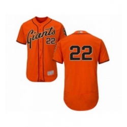 Mens San Francisco Giants 22 Yangervis Solarte Orange Alternate Flex Base Authentic Collection MLB JerseyBaseb