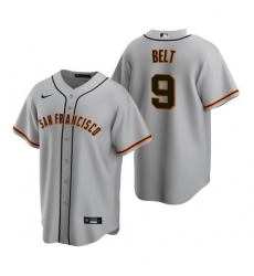 Men's San Francisco Giants #9 Brandon Belt 2020 Baseball Grey Jersey