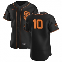 San Francisco Giants 10 Evan Longoria Men Nike Black Alternate 2020 Authentic 20 at 24 Patch Player MLB Jersey