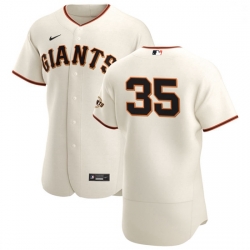 San Francisco Giants 35 Brandon Crawford Men Nike Cream Home 2020 Authentic Player MLB Jersey