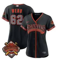 Women San Francisco Giants  62 Wilkin Ramos Black 2026 Alternate Stadium Stitched Baseball Jersey  