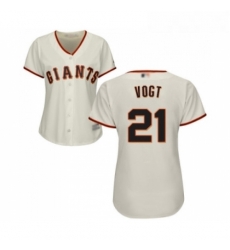 Womens San Francisco Giants 21 Stephen Vogt Replica Cream Home Cool Base Baseball Jersey 