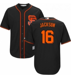 Youth Majestic San Francisco Giants 16 Austin Jackson Replica Black Alternate Cool Base MLB Jersey 