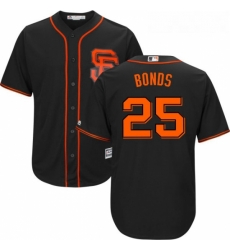 Youth Majestic San Francisco Giants 25 Barry Bonds Authentic Black Alternate Cool Base MLB Jersey