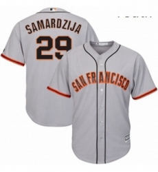 Youth Majestic San Francisco Giants 29 Jeff Samardzija Replica Grey Road Cool Base MLB Jersey