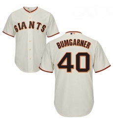 Youth Majestic San Francisco Giants 40 Madison Bumgarner Authentic Cream Home Cool Base MLB Jersey