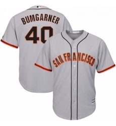 Youth Majestic San Francisco Giants 40 Madison Bumgarner Replica Grey Road Cool Base MLB Jersey