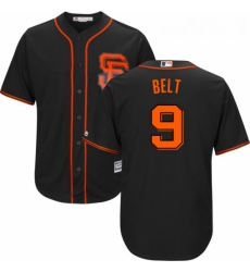 Youth Majestic San Francisco Giants 9 Brandon Belt Replica Black Alternate Cool Base MLB Jersey