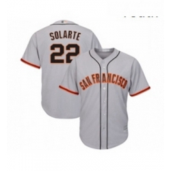 Youth San Francisco Giants 22 Yangervis Solarte Replica Grey Road Cool Base Baseball Jersey 