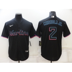 Men Seattle Mariners 2 Jazz Chisholm Black Cool Base Stitched Jersey