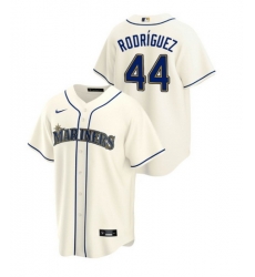 Men Seattle Mariners 44 Julio Rodriguez Cream Cool Base Stitched Jersey