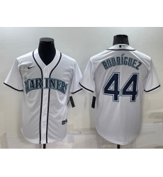 Men Seattle Mariners 44 Julio Rodriguez White Cool Base Stitched Jersey 5