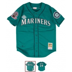 Men Seattle Mariners Ken Griffey Jr #24 MItchell Ness Stitched Jersey