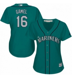 Womens Majestic Seattle Mariners 16 Ben Gamel Authentic Teal Green Alternate Cool Base MLB Jersey 