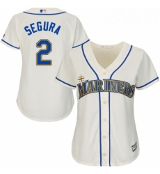 Womens Majestic Seattle Mariners 2 Jean Segura Authentic Cream Alternate Cool Base MLB Jersey