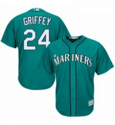 Womens Majestic Seattle Mariners 24 Ken Griffey Authentic Teal Green Alternate Cool Base MLB Jersey